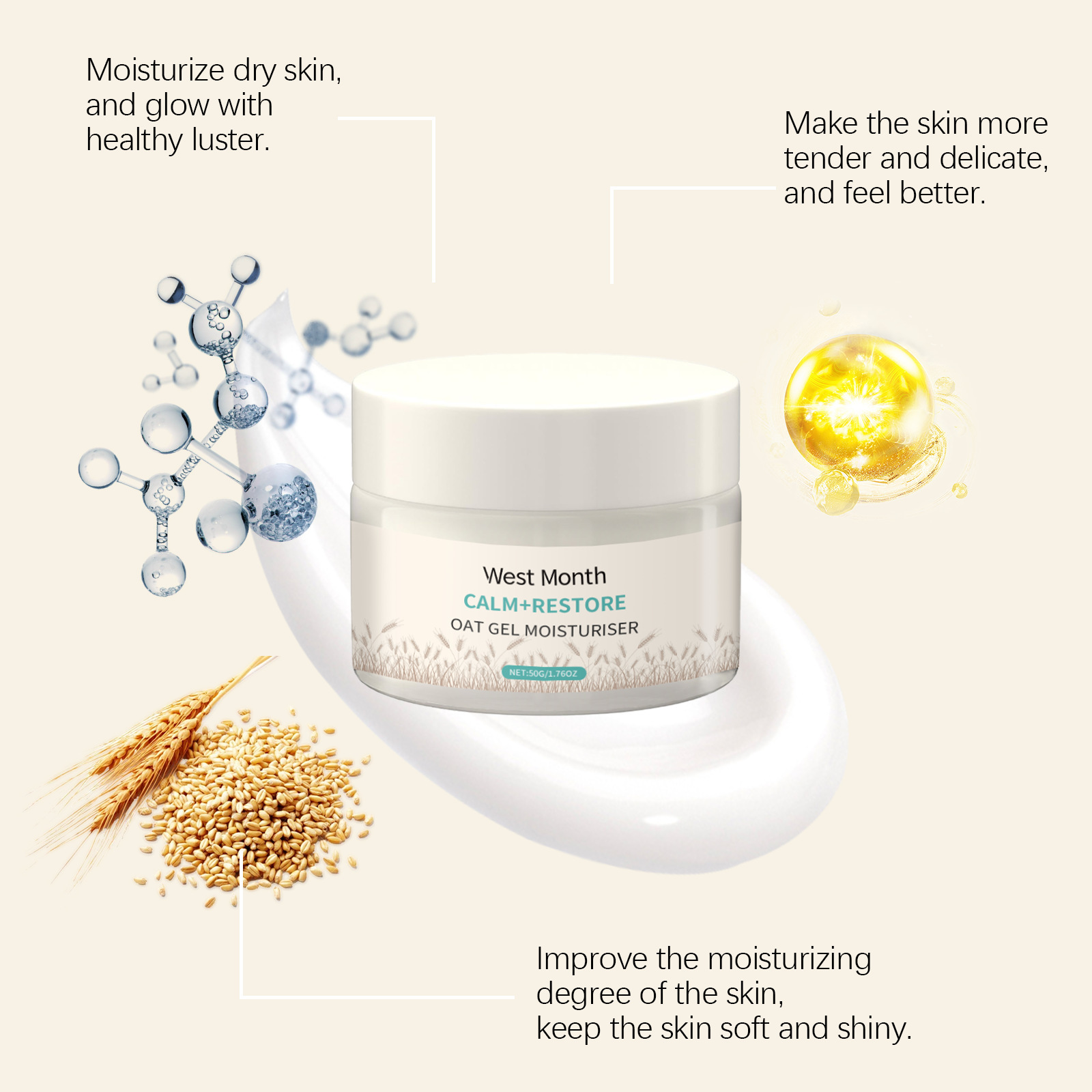 Увлажняющий крем для лица с ов – обзор и цена Skincare Oat